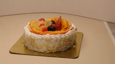 Exotic fresh fruit cake