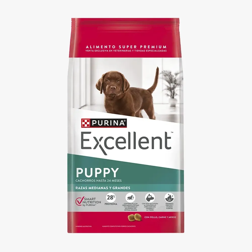 Excellent Pollo y Arroz para Perro Cachorro Razas Medianas y Grandes 20Kg
