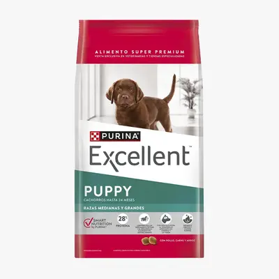 Excellent Pollo y Arroz para Perro Cachorro Razas Medianas y Grandes 20Kg