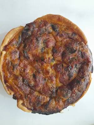 tarta puerro y queso