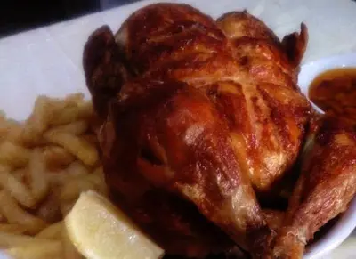 Pollo al Spiedo con Papas al Horno