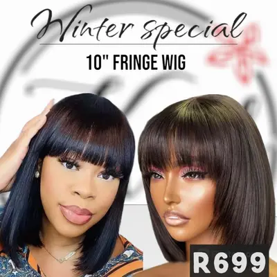 10" fringe wig