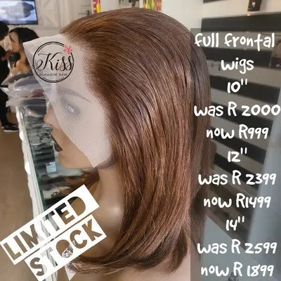 10" full frontal wig