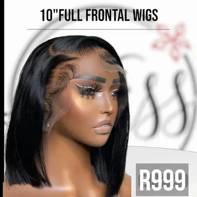 10" full frontal wig