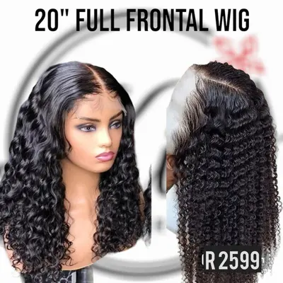 20" waterwave full frontal wig