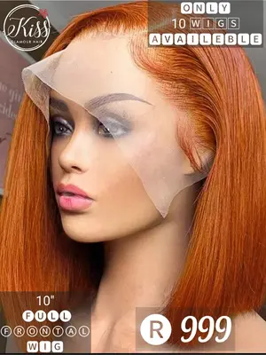 10" full frontal wig ( ginger)