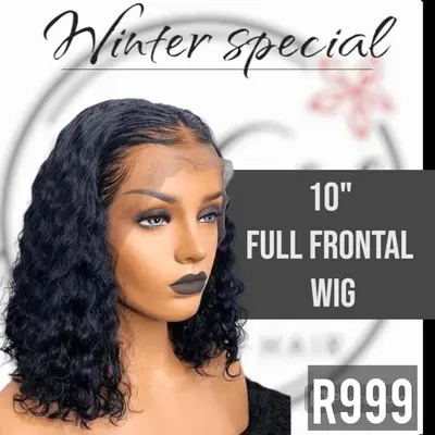 10" full frontal wig