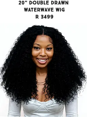 20" waterwave double drawn wig
