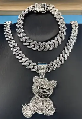 The Grinning Bear Cuban Link Set
