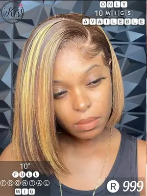 10" full frontal wig ( piano)