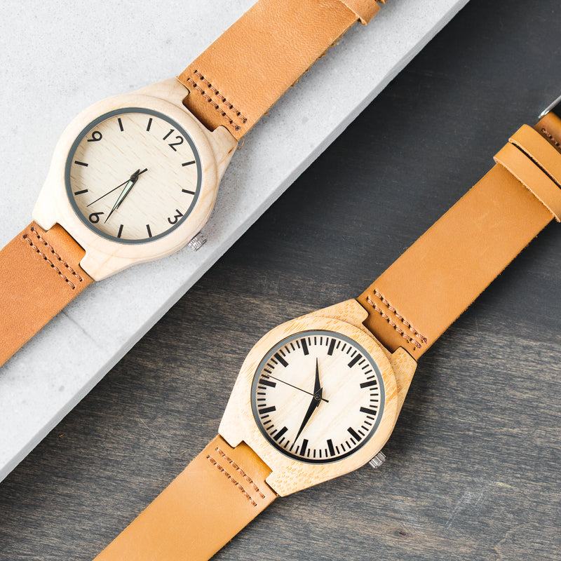 Wood & Leather Watch